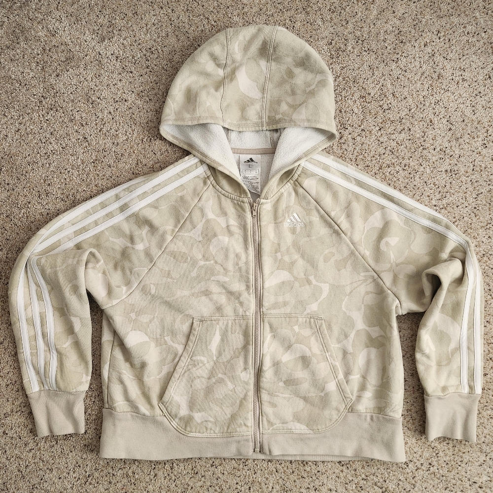 Adidas Essentials Green Camo Jacket
